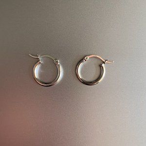 Square Hoop Earrings Dainty Earrings Hypoallergenic  Filled Tarnish Resistant